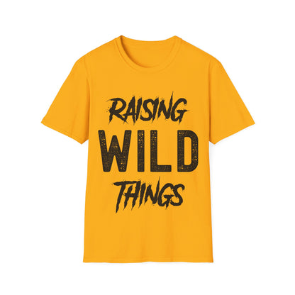 Womens Raising Wild Things Mom Cute Mothers Day Birthday T-Shirt