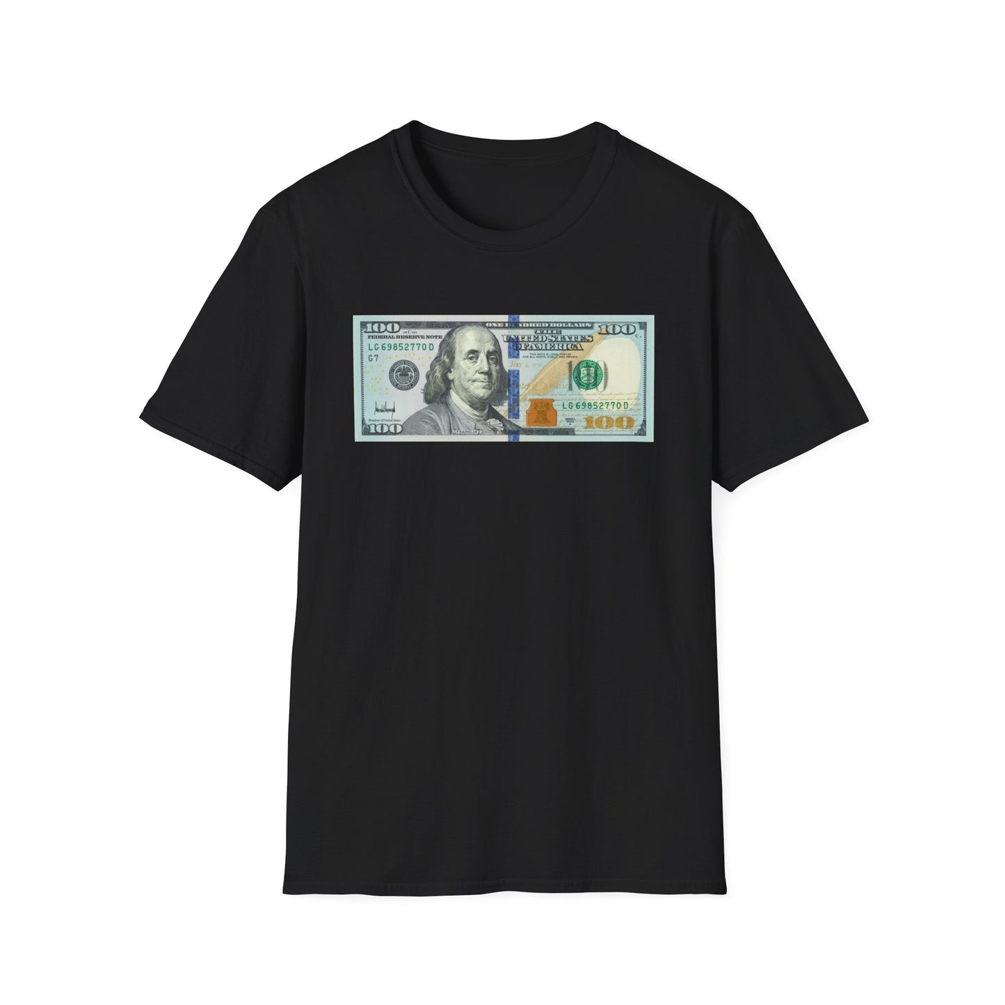 Funny Pro Trump 100 Dollar Bill Donald Trump Signature 4th of July American Patriot Support Trump Gift T-Shirt