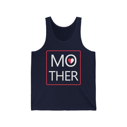 Womens Mother Heart Retro Mothers Day Mom Tank Tops