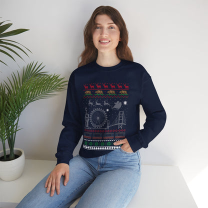 I Love California Christmas Santa, Reindeer Funny Ugly Christmas Jumper Sweatshirt