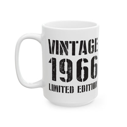Funny Vintage 1966 60th Birthday Gifts 60 Year Old Coffee Mug For Men Women