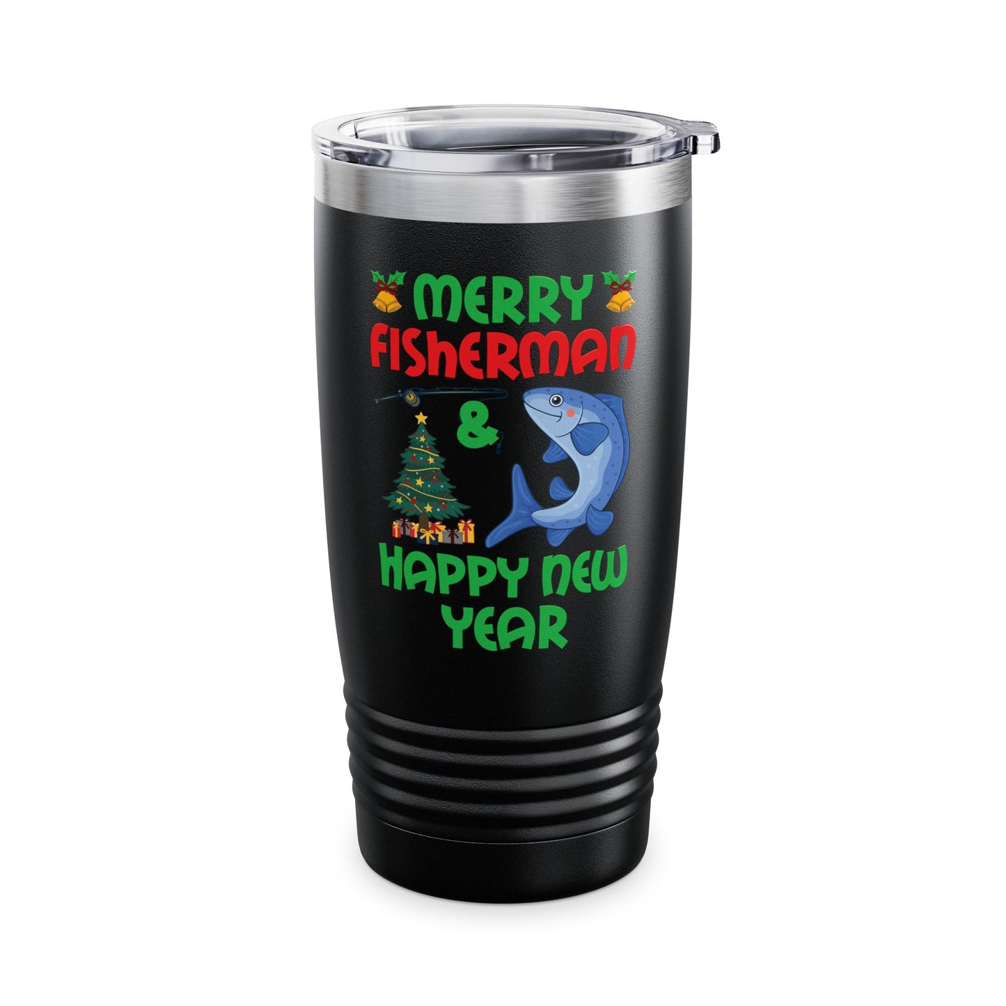 Funny Bass Fishing Merry Fishmas And Happy New Year Christmas Xmas Tumbler