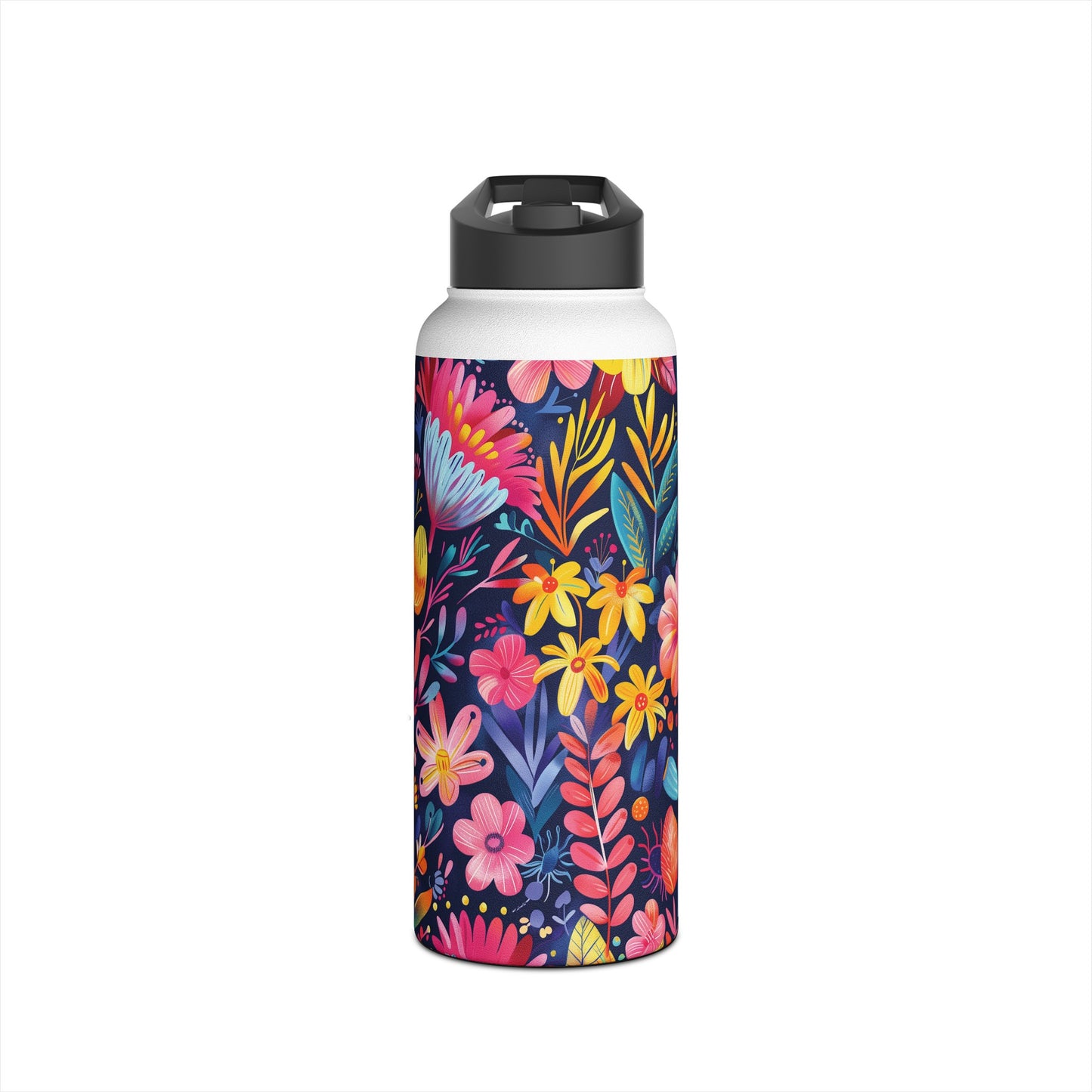 Fantasy Wonderland Pattern Stainless Steel Water Bottle with Twist-on Lid and Double-Wall Vacuum Insulation