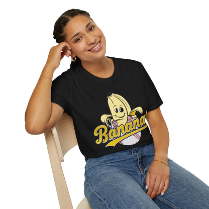 Funny Let's Go Bananas Baseball T-Shirt For Baseball Lovers Men Women T-Shirt