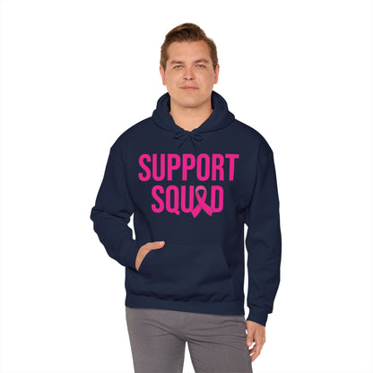 Support Squad Breast Cancer Warrior Awareness October Pink Hoodie