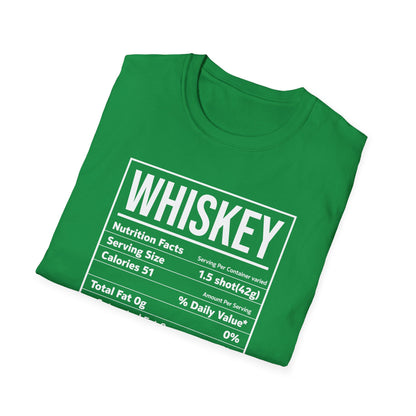 Whiskey Nutrition Facts Funny Family Matching Thanksgiving Christmas Drinking T-Shirt For Men Women