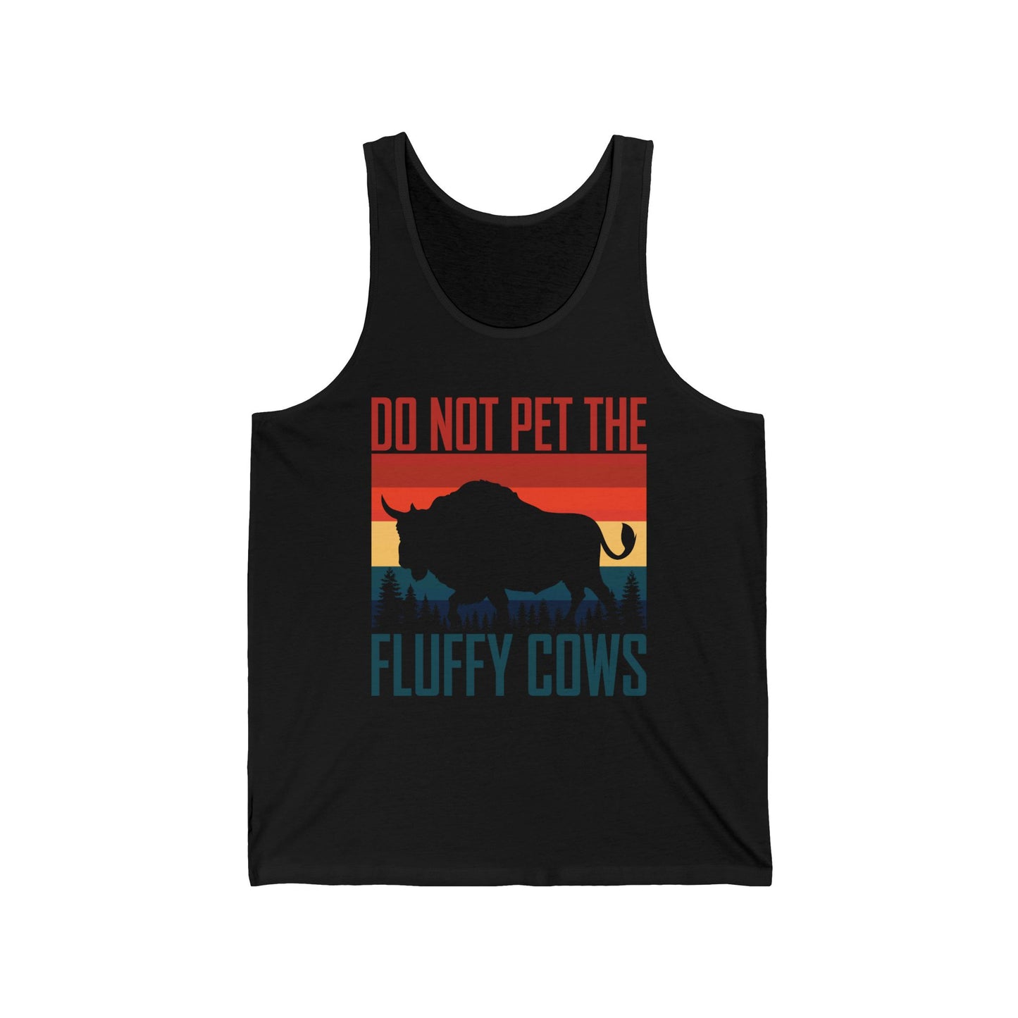 Funny Do Not Pet The Fluffy Cows Cattle Farm Farming Tank Top for Men Women