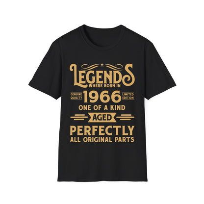 60th Birthday Tee 60 Years Old Vintage Legends Funny Born In 1966 T-Shirt For Men Women T-Shirt
