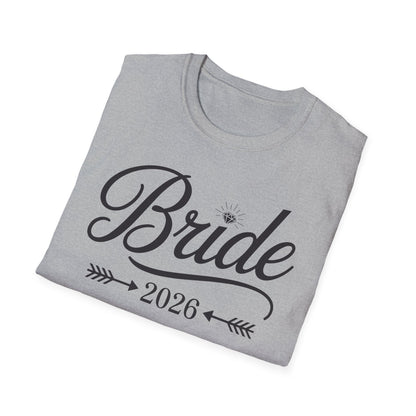 Bride Est 2026 Married Wedding Bridal Party Bachelorette T-Shirt For Women