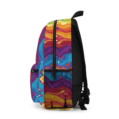 Rainbow Splash Vibrant Pattern Backpacks For Men Women Kids School Travel, Capacity School Backpacks