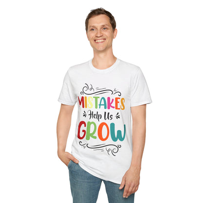 Mistakes Help Us Grow Teacher Student Funny Back To School T-Shirt