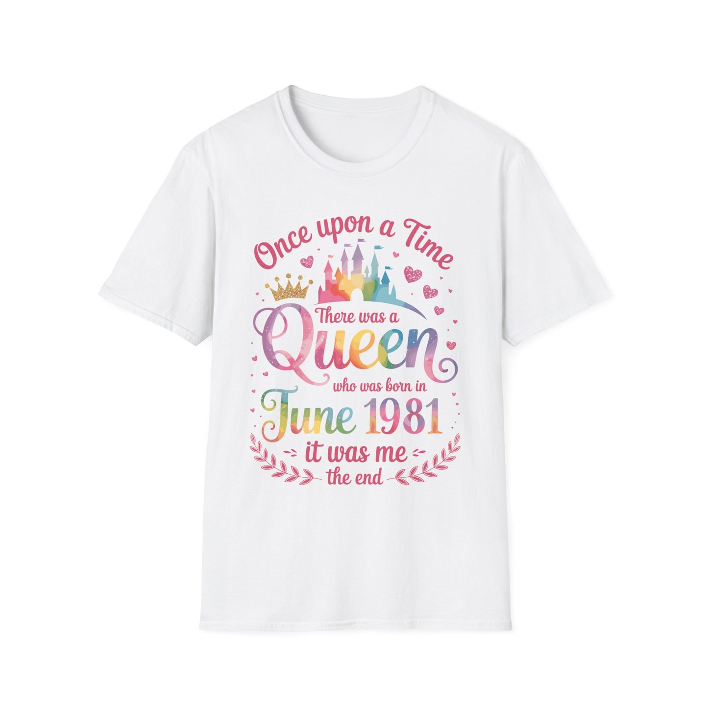 Funny 45 Years Old Birthday Girl 45 Birthday Queen June 1981 T-Shirt For Women