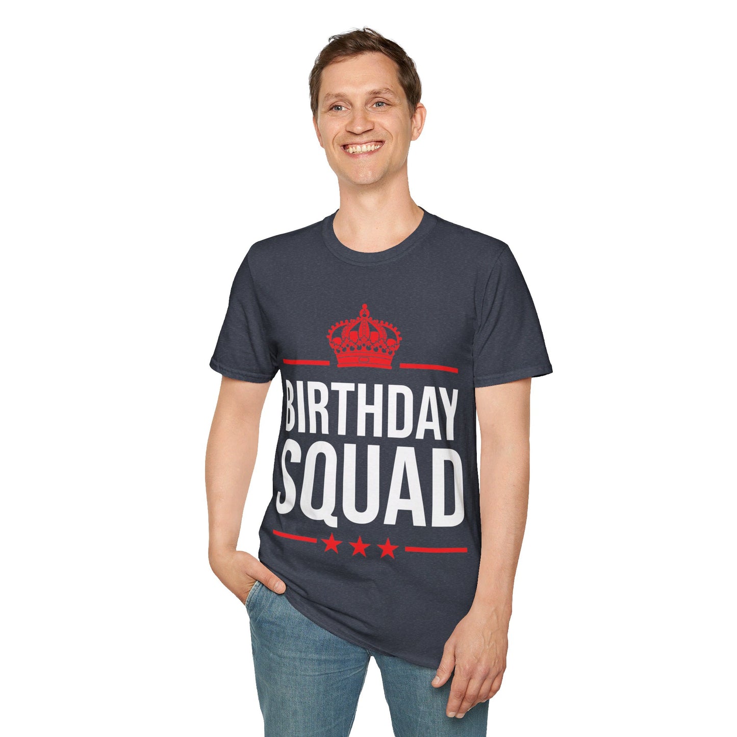 Funny Birthday Squad For Birthday Celebration T-Shirt For Men Women Kids