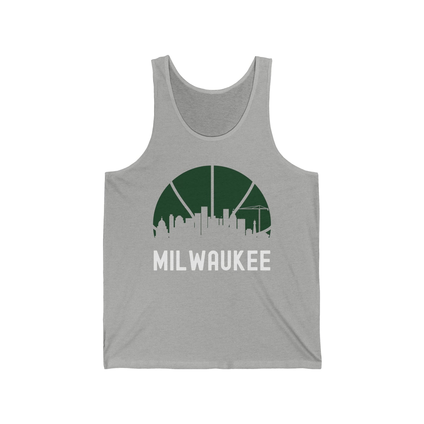 Milwaukee Skyline Wisconsin Cityscape Basketball B-Ball Retro Tank Top For Men Women