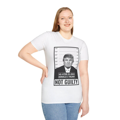 Donald Trump Police Mugshot Not Guilty President Legend 45 47 T-Shirt For Men Women