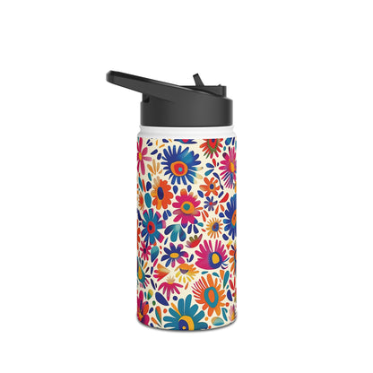 Fiesta Fiesta Pattern Stainless Steel Water Bottle with Twist-on Lid and Double-Wall Vacuum Insulation