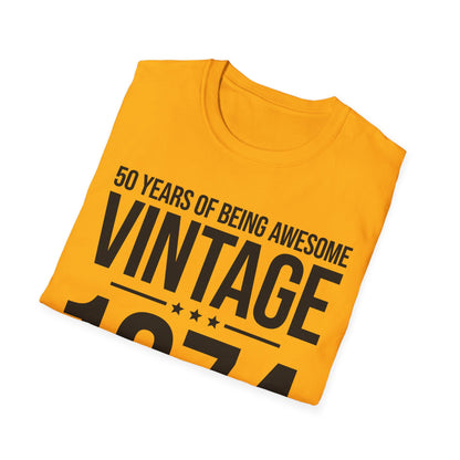 50 Year Old Gifts Vintage 1974 50 Years Awesome 50th Birthday T-Shirt