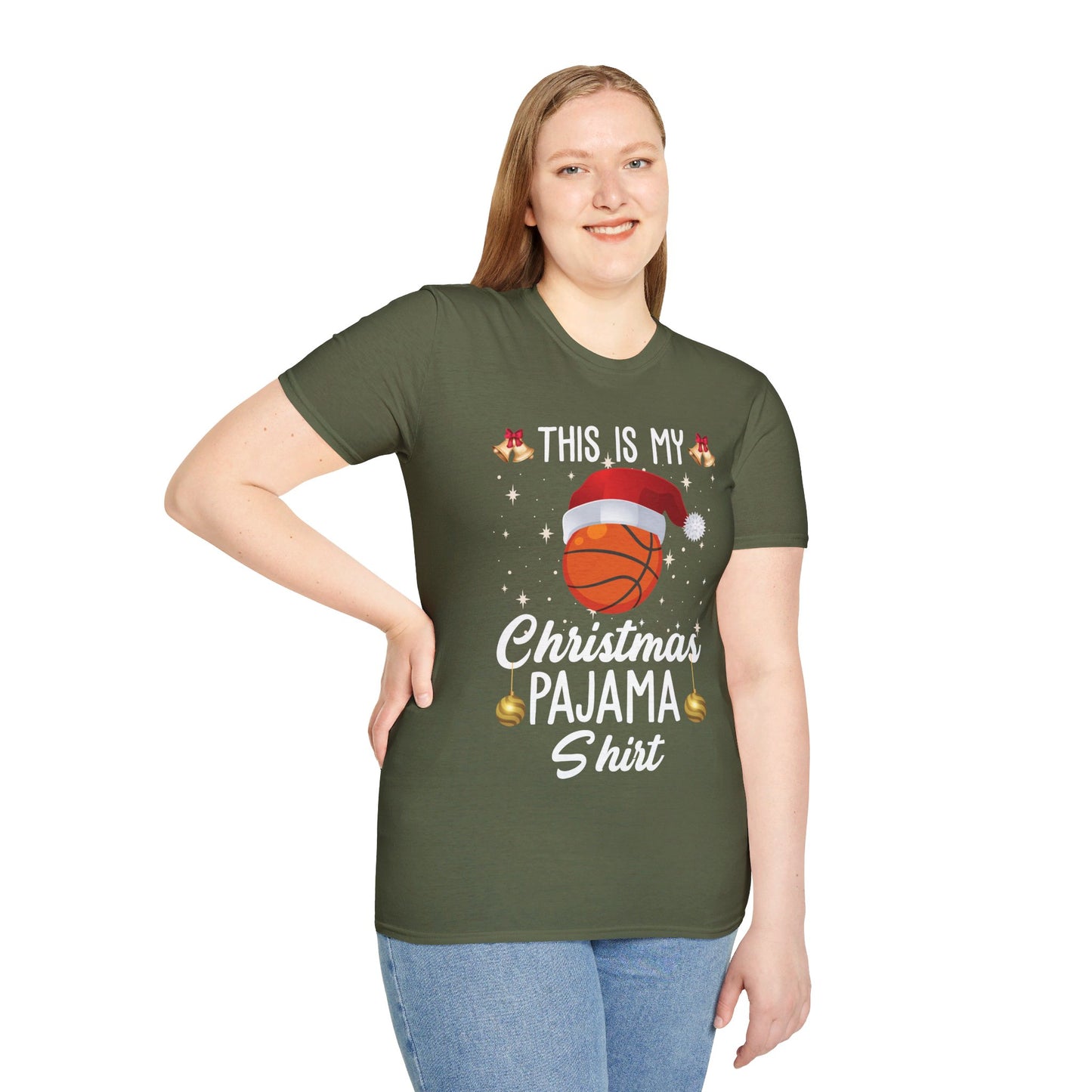 Funny This Is My Christmas Pajama Shirt Basketball Xmas Christmas T-Shirt Men Women