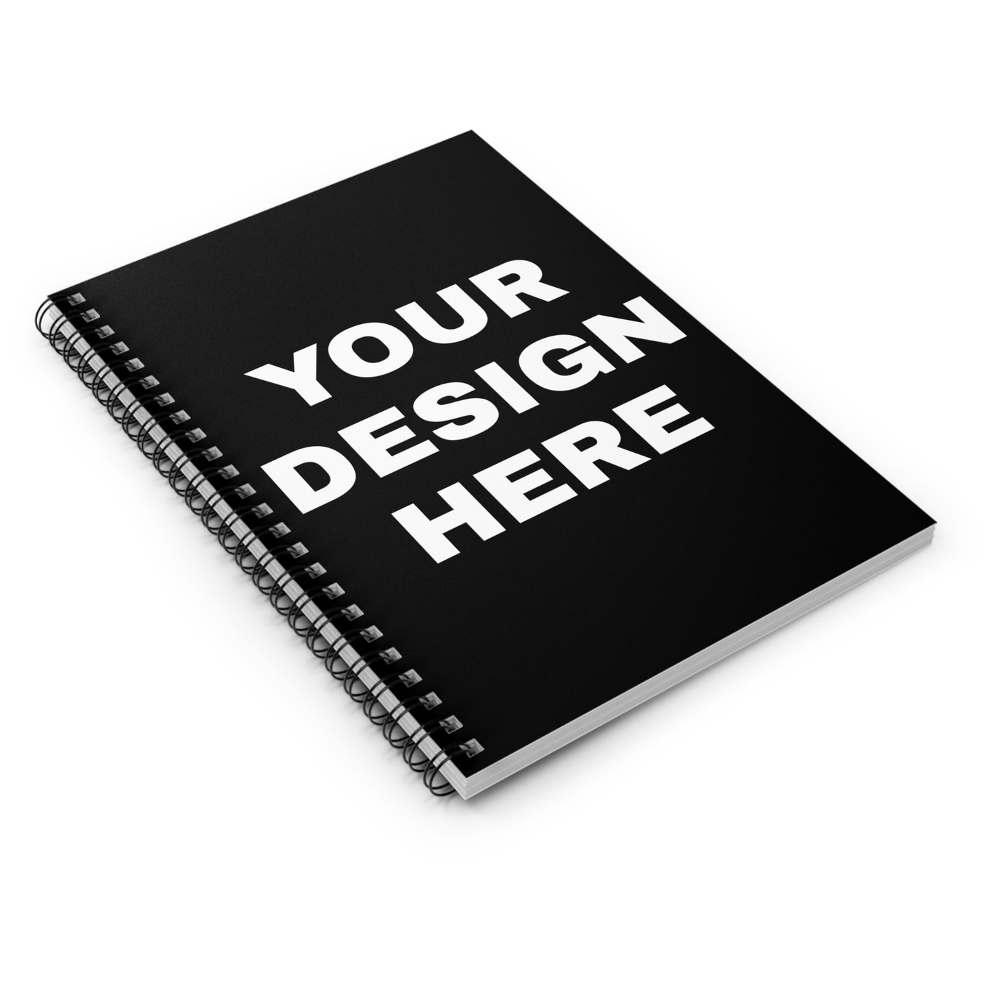 Custom Text Personalized Your Design on Spiral Notebook - Ruled Line