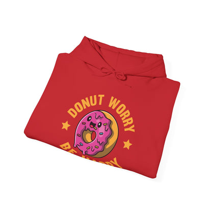 Funny Donut Worry Be Happy Foodie Donut Lovers Hoodie For Men Women Hoodie