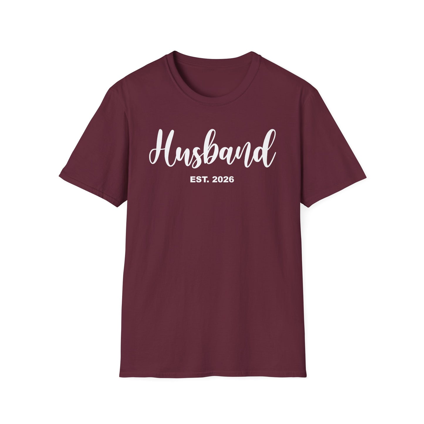 Husband Est 2026 Married Hubby Wife Honeymoon Couple Wedding T-Shirt