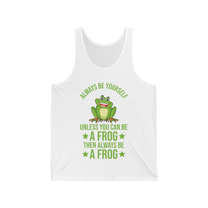 Frog Always Be Yourself Retro Vintage Men Women Amphibian Tank Tops