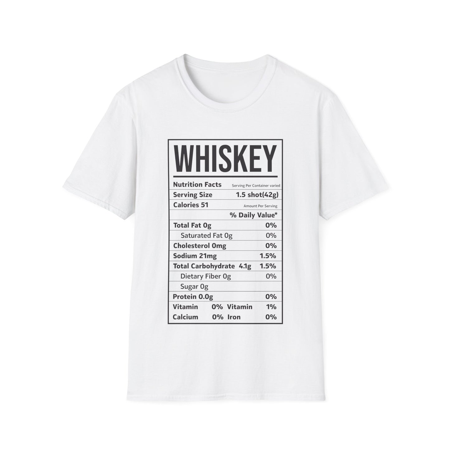 Whiskey Nutrition Facts Funny Family Matching Thanksgiving Christmas Drinking T-Shirt For Men Women