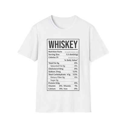 Whiskey Nutrition Facts Funny Family Matching Thanksgiving Christmas Drinking T-Shirt For Men Women