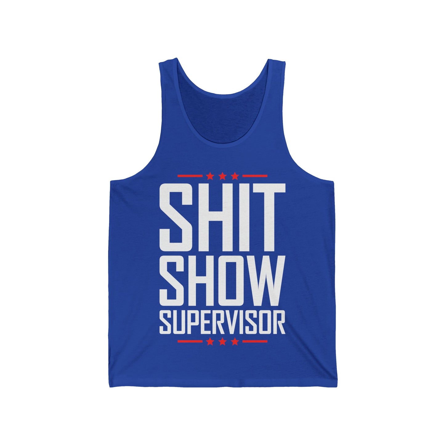 Shit Show Supervisor Retro Funny Sarcastic Adult Humor Tank Top for Men Women