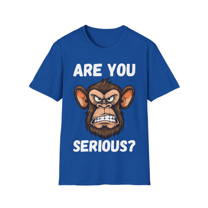 Humor are You Serious Grumpy Funny Monkey Meme T-Shirt
