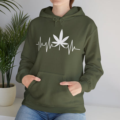 Funny Weed Cannabis Marijuana Leaf Heartbeat Stoner Tie Dye Hoodie For Men Women Hoodie