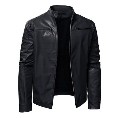 Mens Leisure Daily Leather Jacket Thicken Coat Man Sport Business Gentleman Genuine Leather Jackets