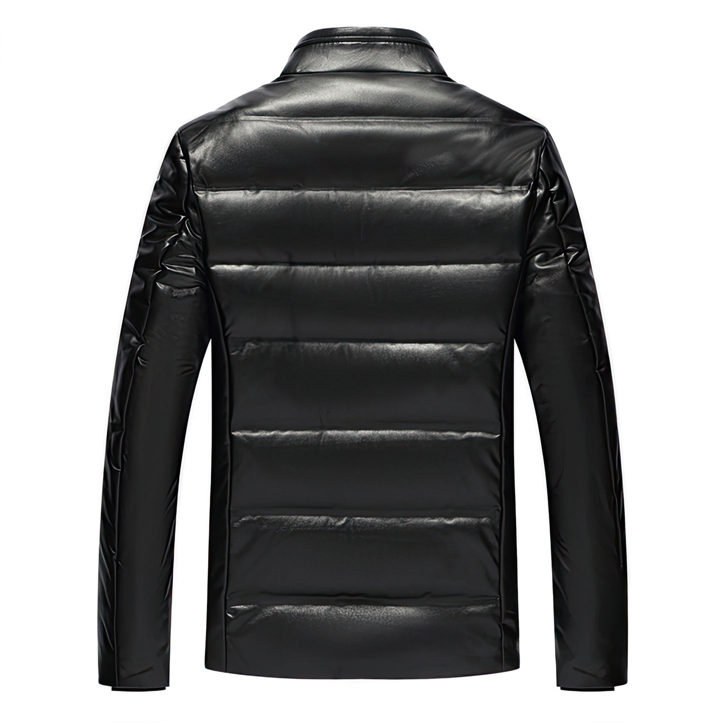 Mens Split Leather Coat Thickened Warm Men's Puffer Jacket Genuine Leather Jackets