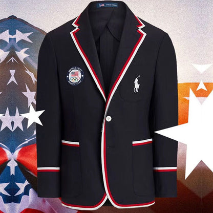 Team USA 2024 Suiting Fabric Viscose Lining Blazer Jacket For Men And Women