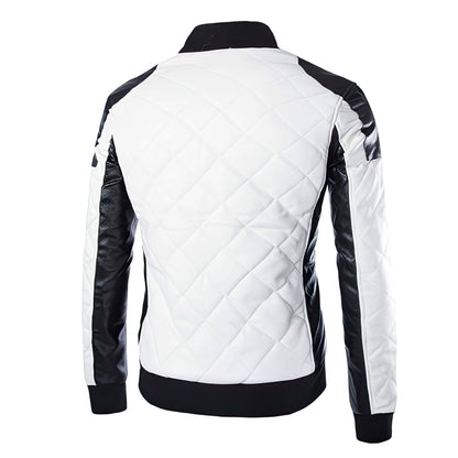 Motorcycle Biker Bomber Coat Autumn And Winter Men's Genuine Leather Jacket