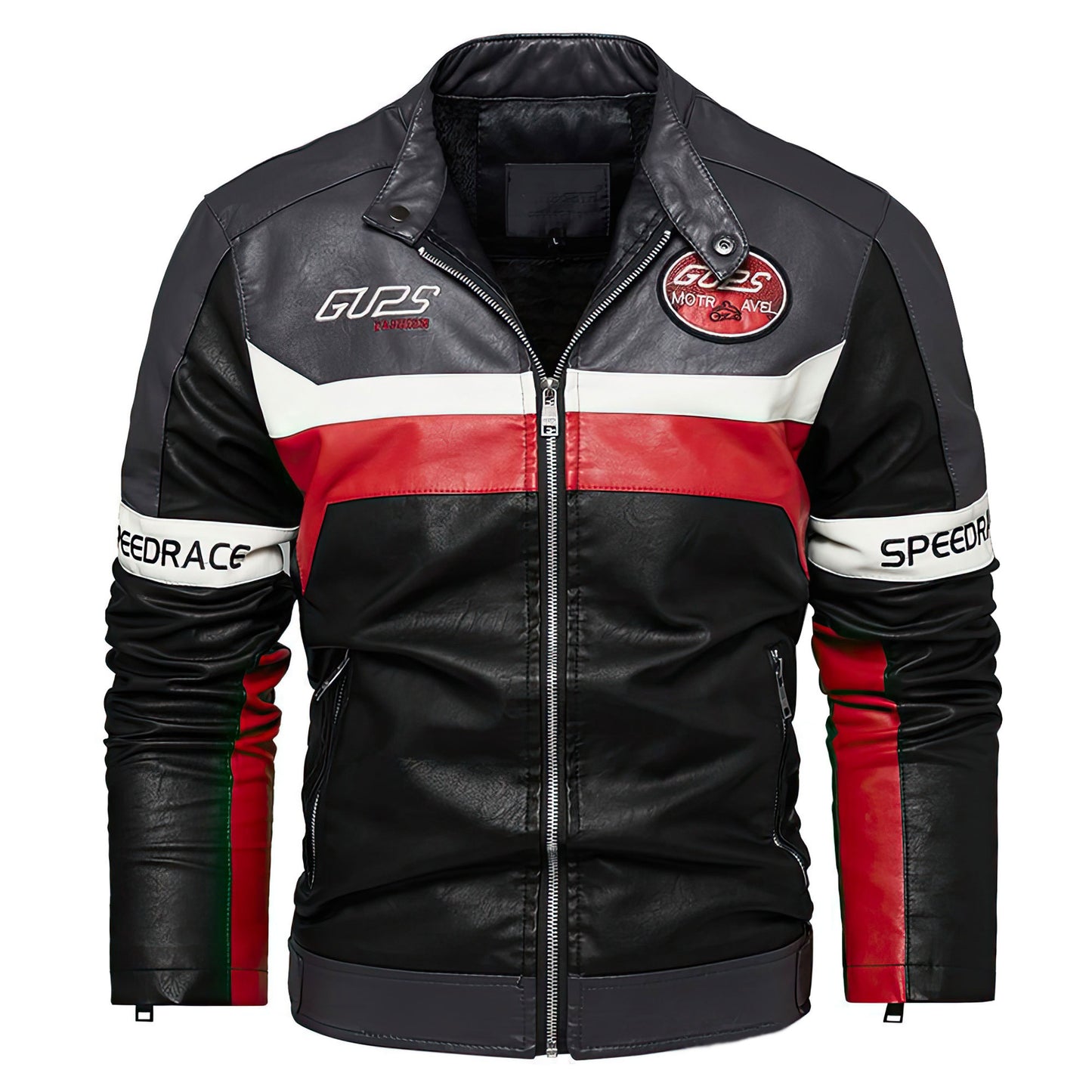 Men's Stripes Leather Jacket Motorcycle Business Casual Coat Mens Genuine Leather Jackets