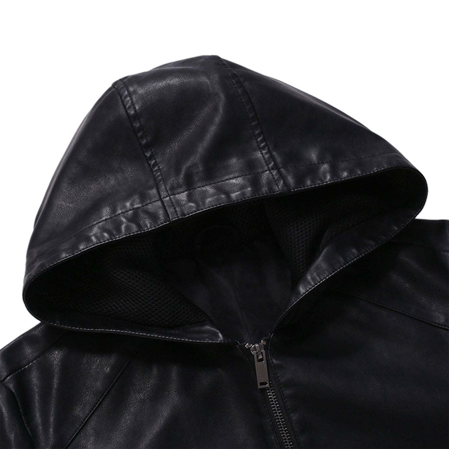 Mens Hood Leather Jacket Motorcycle Fleece Warm Genuine Biker Vintage Coat Moto Casual Slim Pilot Leather Jackets