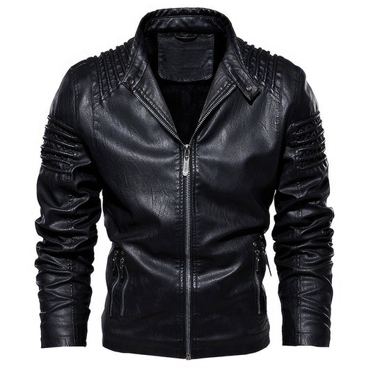 Men's Mountainskin Leather Jacket Winter Autumn Mens Motorcycle Coat Warm Slim Outwear Genuine Leather Jackets