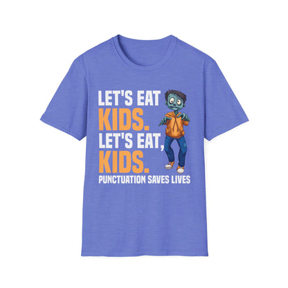 Funny Lets Eat Kids Humor Funny Halloween Teacher Grammar T-Shirt Men Women