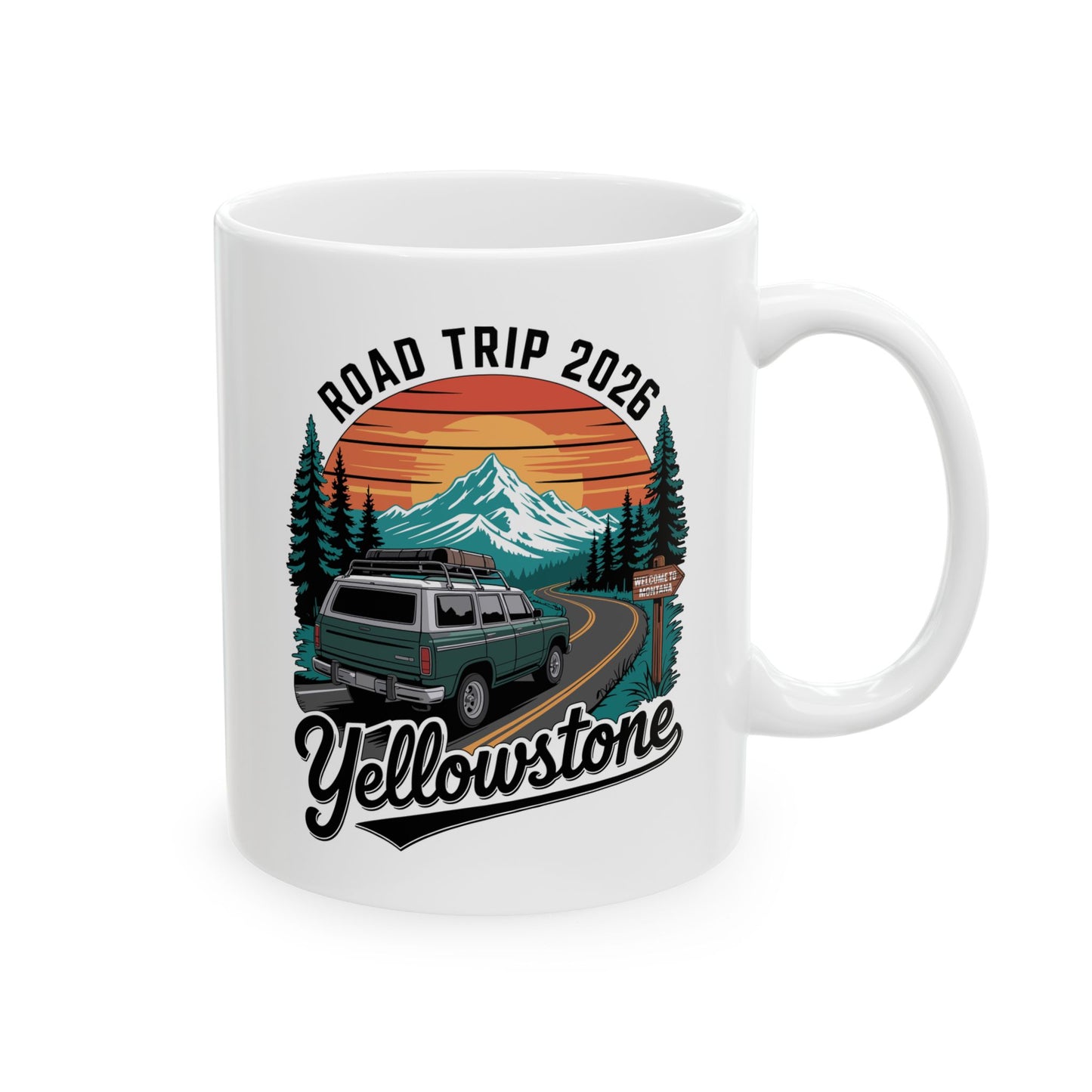 Yellowstone Road Trip 2026 Family National Park Coffee Mug For Men Womens