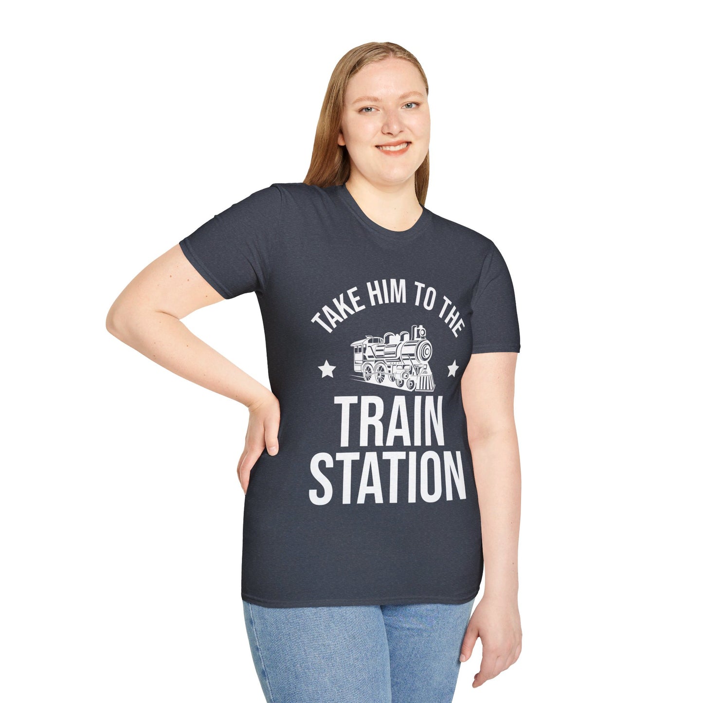 Take Him To The Train Station Platform T-Shirt Men Women