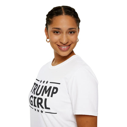 Cute Trump Girl Republican US Flag 2024 Vintage Vote T-Shirt