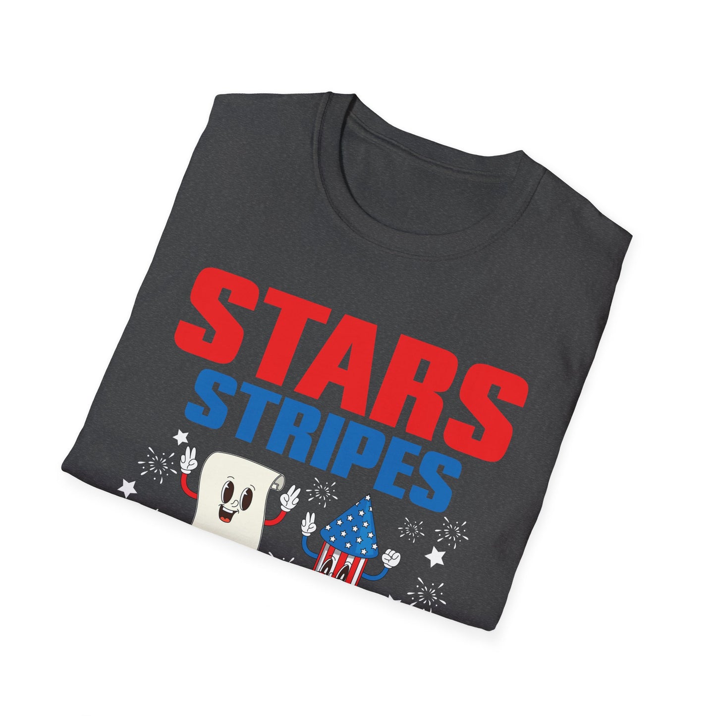 Stars Stripes & Equal Rights 4th Of July Retro Groovy T-Shirt For Men Women T-Shirt