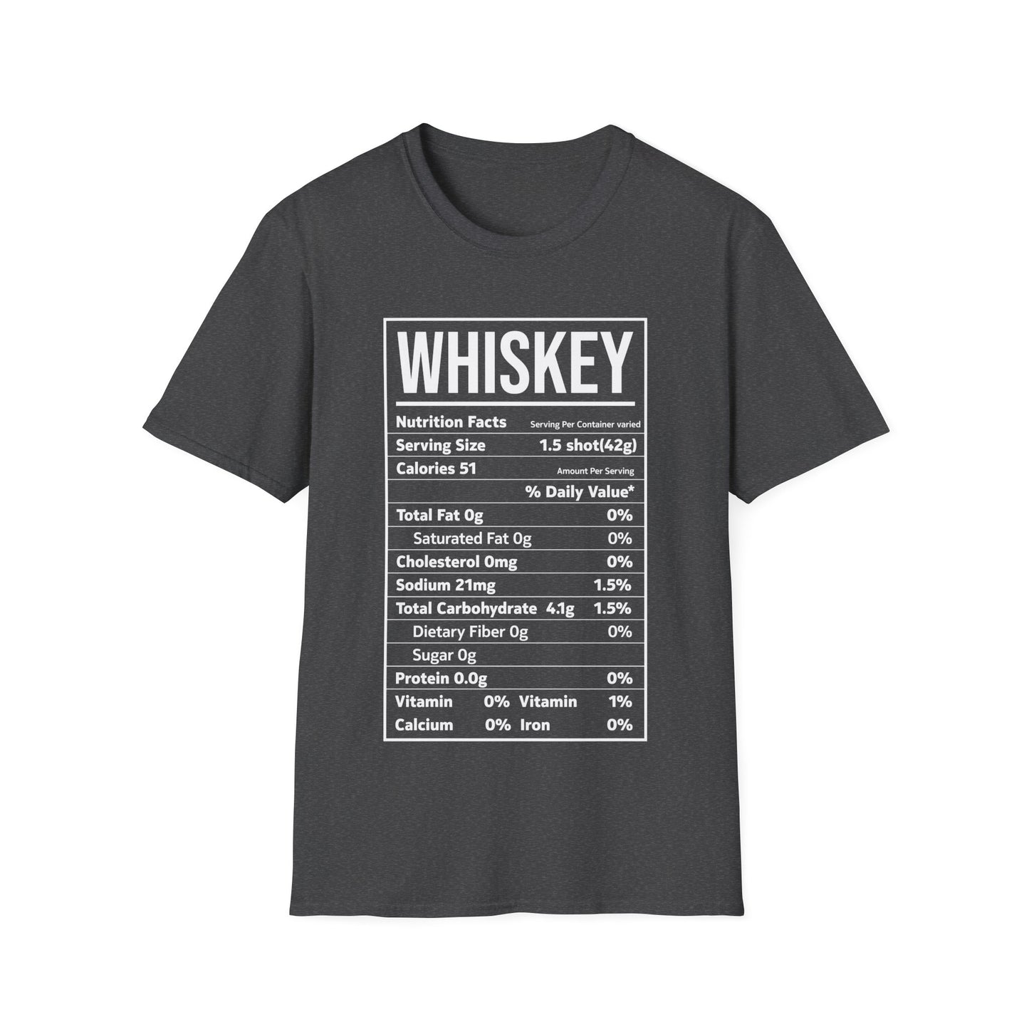 Whiskey Nutrition Facts Funny Family Matching Thanksgiving Christmas Drinking T-Shirt For Men Women