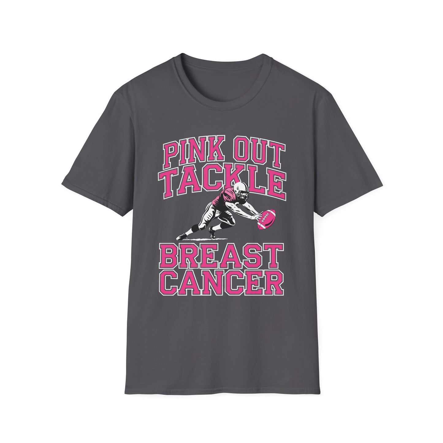 Funny Pink Out Tackle Breast Cancer Awareness American Football T-Shirt For Men Women