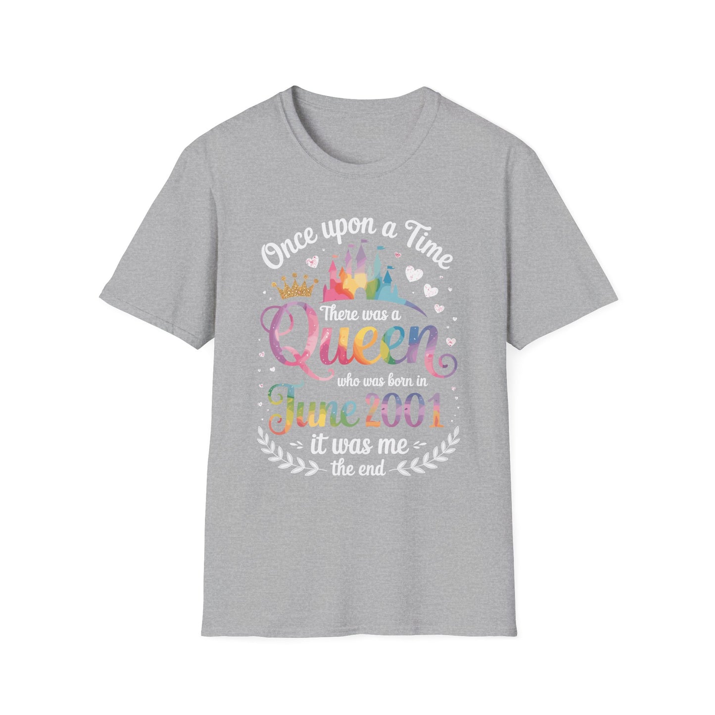 Funny 25 Years Old Birthday Girl 25 Birthday Queen June 2001 T-Shirt For Women