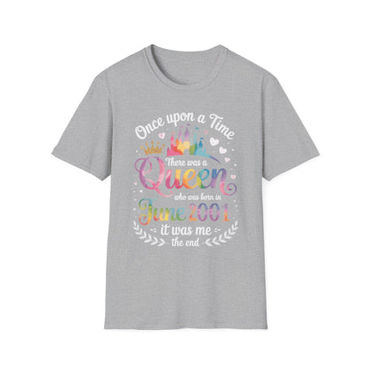 Funny 25 Years Old Birthday Girl 25 Birthday Queen June 2001 T-Shirt For Women