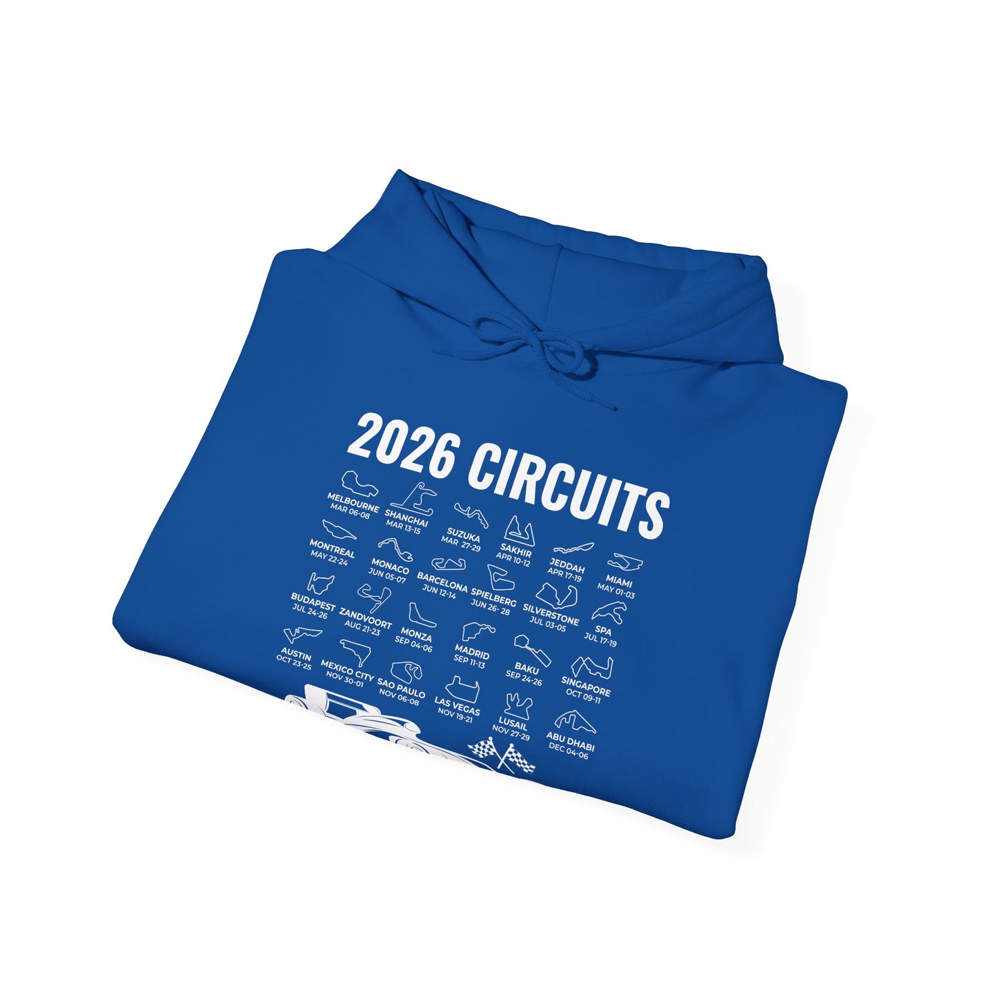 2026 Schedule Formula Racing Formula Car Retro Vintage Hoodie