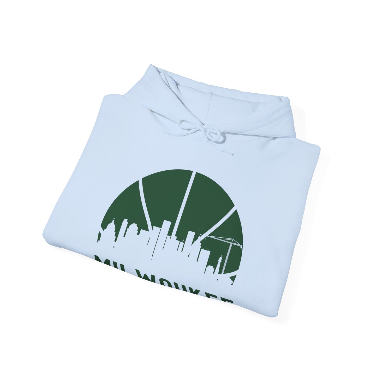 Milwaukee Skyline Wisconsin Cityscape Basketball B-Ball Retro Hoodie For Men Women