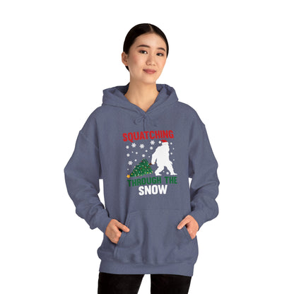 Squatching Through The Snow Funny Bigfoot Christmas Sasquatch Hoodie